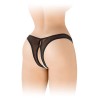 String ouvert avec perles Sophie - noir