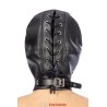 Cagoule BDSM simili cuir avec baillon amovible - Fetish Tentation