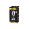 Plug métal bijou transparent L - Alive