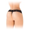 String ouvert Alicia noir - Fashion Secret