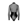 Body Edge zippé avec anneaux F321 wetlook et tulle