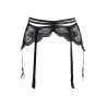 Porte-jarretelles tulle et dentelle noir V-10712 - Axami 