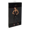 Combinaison lacée en wetlook Vixen F362 - Noir Handmade