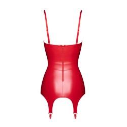 Corset à jarretelles Bombshell F368 - Noir Handmade