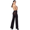 Pantalon en maille pailletée Onyx F374 - Noir Handmade