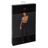 Pantalon en maille pailletée Onyx F374 - Noir Handmade