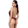 Body en tulle floqué Kink Royal F386 - Noir Handmade