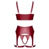 Ensemble seins nus 3 pièces Rouge - Cottelli LINGERIE